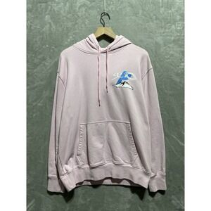 Palace P-Zen Hoodie Pink Mountain Graphic Pullover Sweatshirt Men's L Skater Y2K